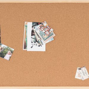 indigo 80 x 60cm premium cork board noticeboard bulletin wooden frame