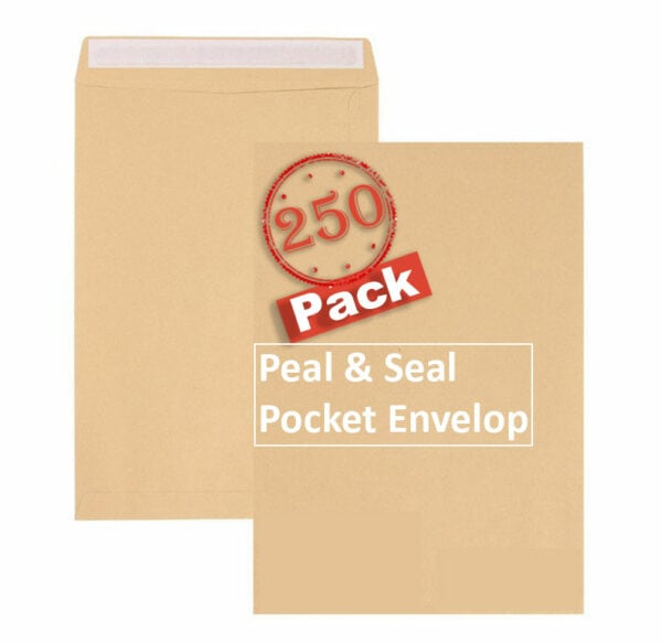 c4 indigo manilla peel & seal pocket envelopes pack of 250