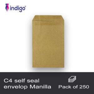 c4 indigo manilla self seal pocket brown envelopes pack of 250