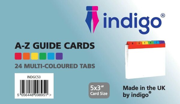 indigo 5x3 guide cards