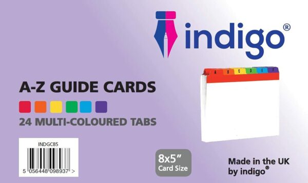 indigo 8x5 guide cards