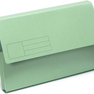 indigo&reg; premium foolscap document wallet half flap 285gsm capacity 32mm (assorted, pack of 50)