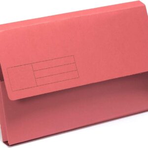 indigo&reg; premium foolscap document wallet half flap 285gsm capacity 32mm (assorted, pack of 50)
