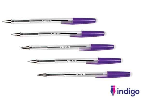 indigo pens violet x5