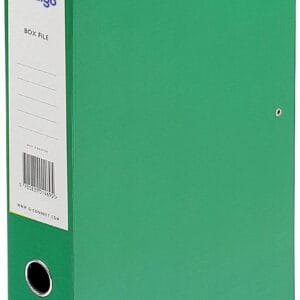 indigo® premium green colour, fsc certified (lever arch file foolscap 80mm spine, pack of 5)