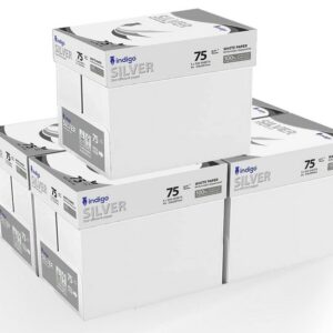 a4 indigo box paper office white printer copier paper 5 reams of 500 (75 80gsm) multifunction laser inkjet paper ( 25 reams ) 5 boxes