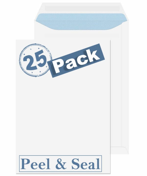 c4 indigo white peel & seal pocket envelopes pack of 25