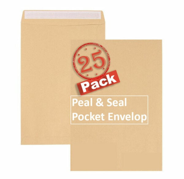 c4 indigo manilla peel & seal pocket envelopes pack of 25