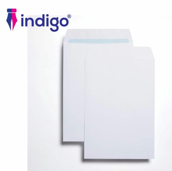 c4 indigo white self seal pocket envelopes pack of 50