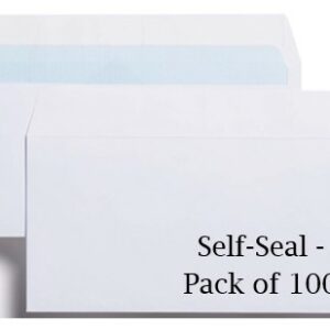 100gsm indigo dl white self seal envelopes 100 pack