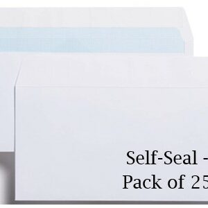 100gsm indigo dl white self seal envelopes 25 pack