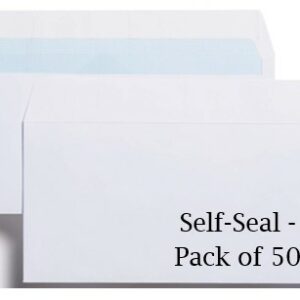 100gsm indigo dl white self seal envelopes 50 pack