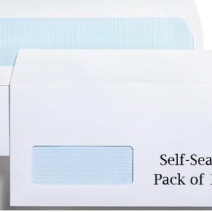 100gsm indigo dl white window self seal envelopes 100 pack