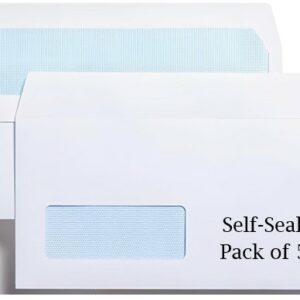 100gsm indigo dl white window self seal envelopes 50 pack