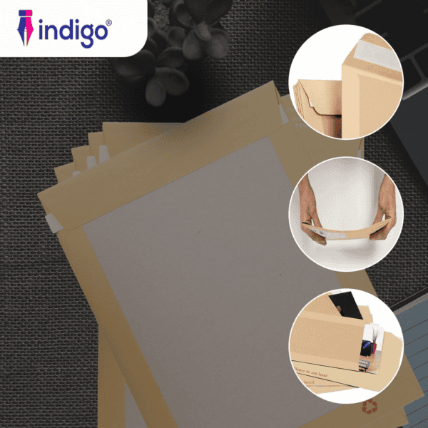 indigo c4 manilla boardback peel & seal do not bend envelopes pack of 5