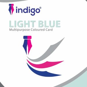 100 sheets indigo a4 coloured copier paper light blue 160gsm