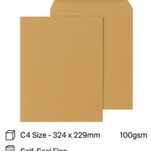 c4 indigo manilla self seal pocket brown envelopes pack of 100