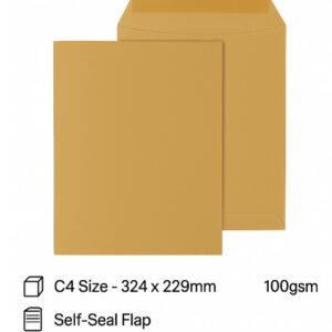 c4 indigo manilla self seal pocket brown envelopes pack of 25