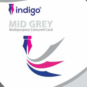 50 sheets indigo a4 coloured copier paper mid grey 160gsm