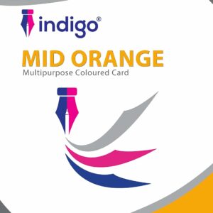 50 sheets indigo a4 coloured copier paper deep orange 160gsm