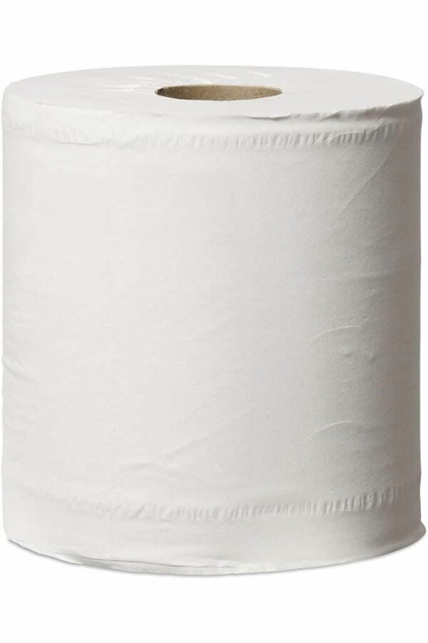 tork basic centrefeed wiping paper white m2, cost efficient paper towels, 6 x 150m