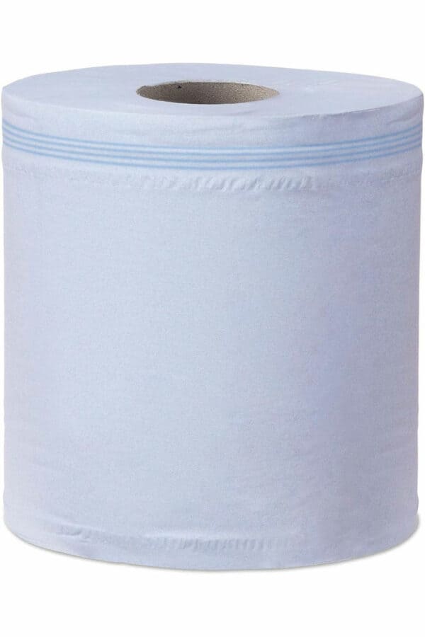 tork basic centrefeed wiping paper blue m2, cost efficient paper towels, 6 x 150m, 128107