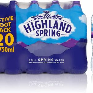 highland spring still spring water, 20 x 750ml sports