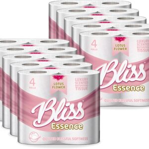 indigo bliss luxury scented bathroom 40 toilet rolls 2 ply cotton fresh super soft and strong toilet paper ultimate quilted comfort for a luxurious bathroom experience 4 x10 rolls pack = 40 rolls