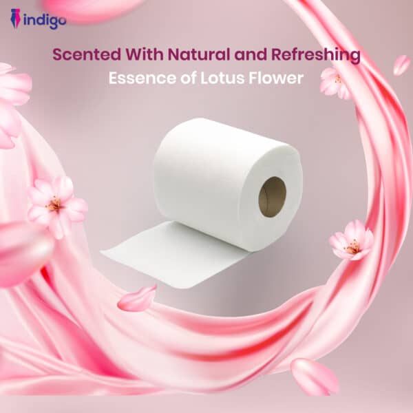 indigo bliss luxury scented bathroom 40 toilet rolls 2 ply lotus flower super soft and strong toilet paper ultimate quilted comfort for a luxurious bathroom experience 4 x10 rolls pack = 40 rolls