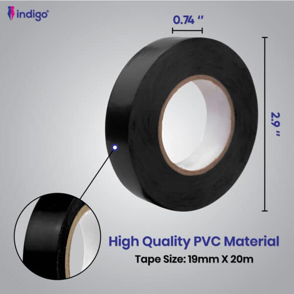 indigo electrical pvc insulation tape black