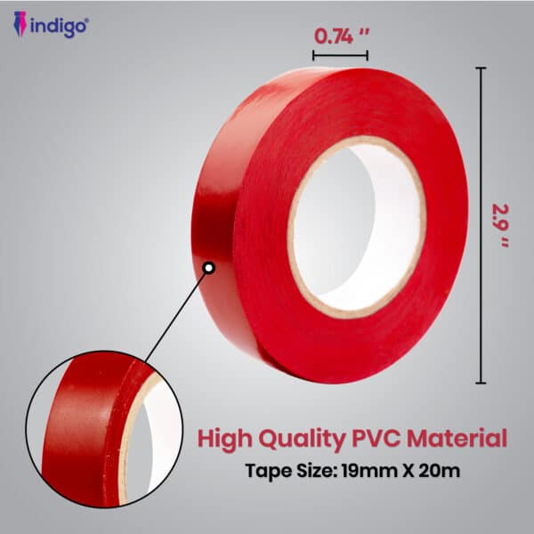 indigo electrical pvc insulation tape red