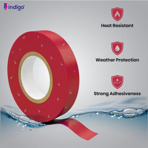 indigo electrical pvc insulation tape red