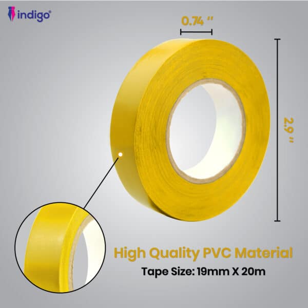 indigo electrical pvc insulation tape yellow