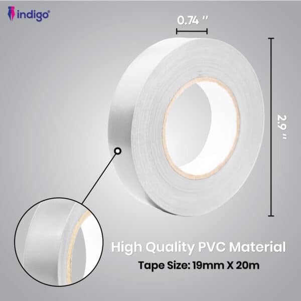 indigo electrical pvc insulation tape white