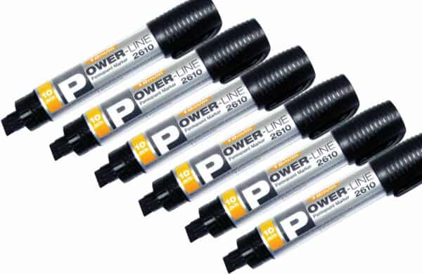 power line permanent jumbo marker black pack of 6