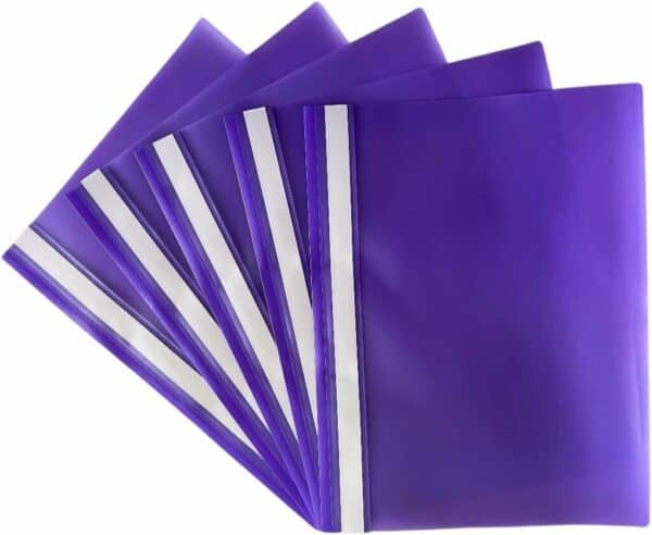 indigo® a4 project folder purple report document files folders 2 prong pack of 25