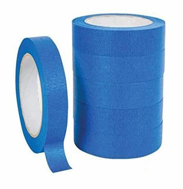 indigo® uv resistant blue masking tape 25mm x 25m self adhesive decorating & painters tape