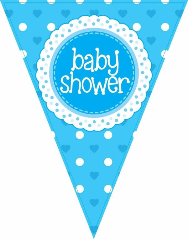 party bunting baby shower blue