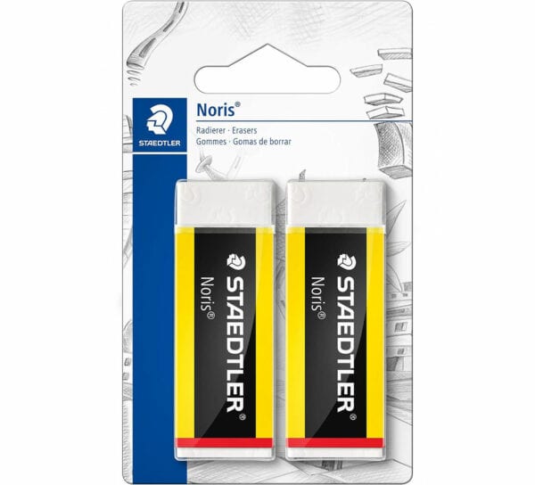 staedtler noris plastic rubber eraser (pack of 2)