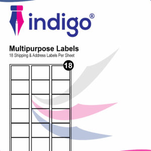 indigo® multipurpose white a4 sticker labels