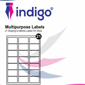 indigo® multipurpose white a4 sticker labels