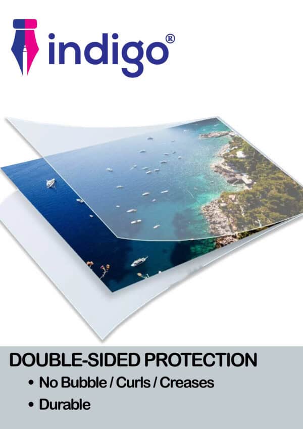 indigo a3 laminating pouches, 80 micron, glossy pack of 100