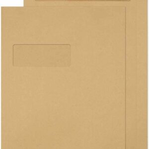 indigo c4 manilla self seal window pocket envelopes pack of 25