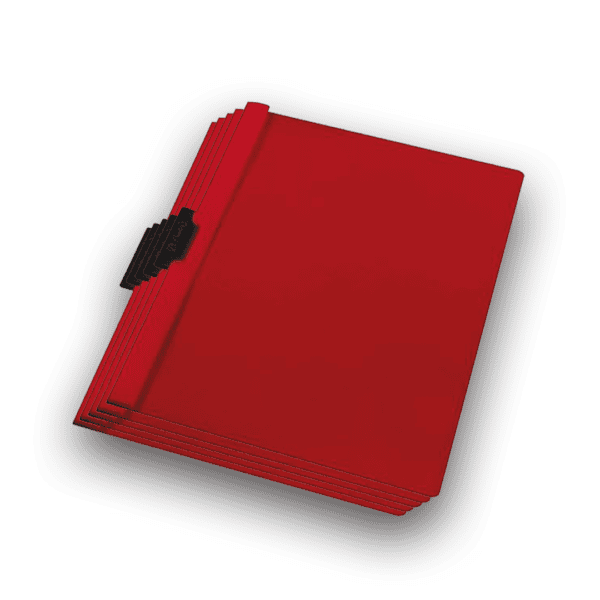 indigo® a4 clip file red 5 packs