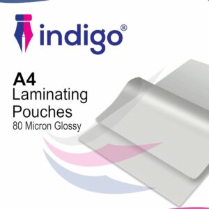 laminating pouches, a4 size, 80 micron thickness, glossy finish, pack of 100