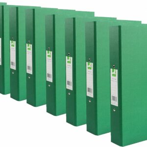q connect 25mm 2 ring binder polypropylene a4 green (pack of 10)