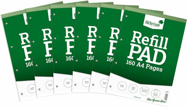 silvine a4 refill pad narrow feint a4rpnf[6 of packs]