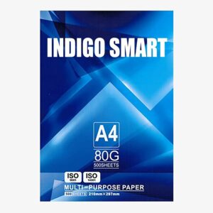 indigo smart a4 multipurpose copy paper 80gsm laser fax inkjet offset 500 sheets per ream (1)