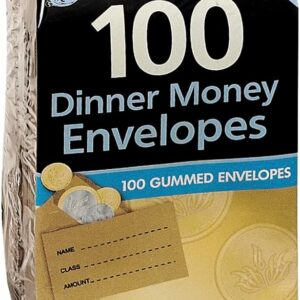 chiltern wove ss612 dinner money envelopes 100pk,brown