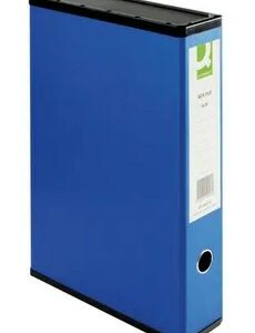 q connect 75mm box file foolscap blue (5 pack)